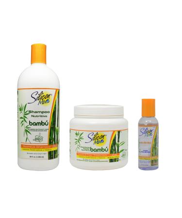 Silicon Mix Bambu Shampoo & Treatment 36oz & Polisher 4oz "Set"