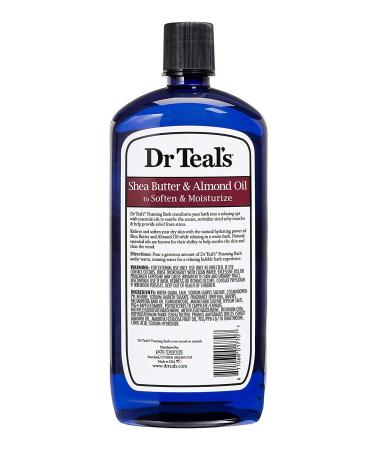 Dr Teal's Shea Butter & Almond Oil Foaming Bath - 2 Pack 34 Oz ea - Nourish Skin, Relieve Stress & Sore Muscles with Long Lasting Bubbles - Buy Online on SooperMarket.com