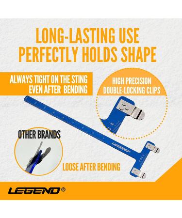 LEGEND T-Shaped Bow Square - Tuning Accessory for Compound & Recurve Bows - Aluminium Alloy Precision Ruler  Metal Clips - Nocking Point Position Adjustment & Measurement Tool - Archery Accessories Blue - Buy Online on SooperMarket.com