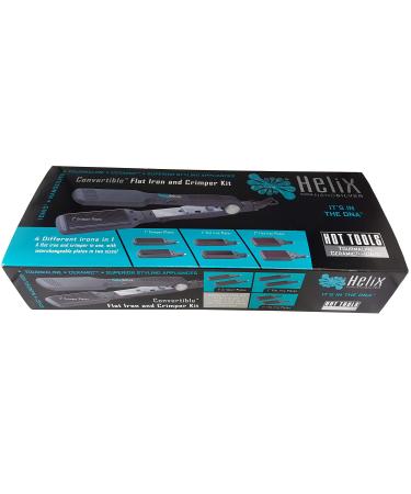 Hot Tools Helix 2177 Convertible Flat Iron and Crimper Kit with 1" Crimper 1" Flat Iron and 2" Flat Iron Plates