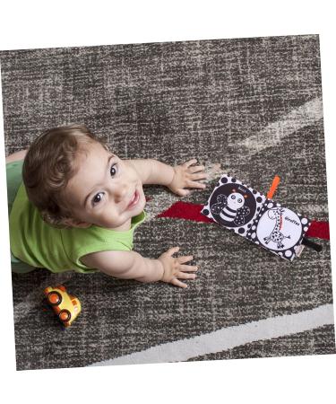 Ibasenice 4-Piece Fabric Book Set | Soft Black & White Learning Toys for Babies & Toddlers | Peach Skin Baby Books - Buy Online on SooperMarket.com