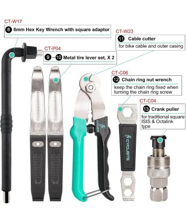 27 Piece Bike Tool Kit for Mountain/Road Bicycle Maintenance & Repair with Storage Case - Buy Online on SooperMarket.com