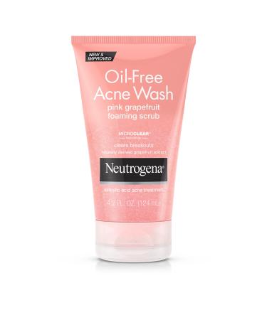 Neutrogena Oil-Free Acne Wash Pink Grapefruit Foaming Scrub  4.2 Fl Oz