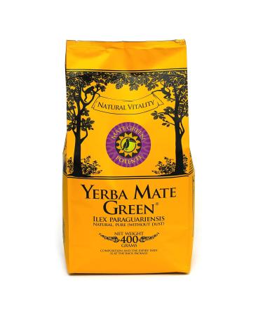Buy Yerba Mate Green 'Potente' 400g - Brazilian Tea with Catuaba Siberian Ginseng & Muira Puama | Natural Loose Leaves | Shop Internationally - Buy Online on SooperMarket.com