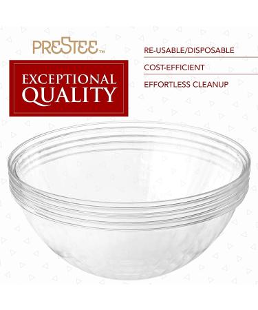 Clear Plastic Serving Bowls 150 Oz. 4 Pack - Round Disposable Bowls | Punch Bowl, Party, Chip & Candy Bowls | Large Salad Bowl Dish - Ideal for Salads, Parties, and Food Serving - Buy Online on SooperMarket.com