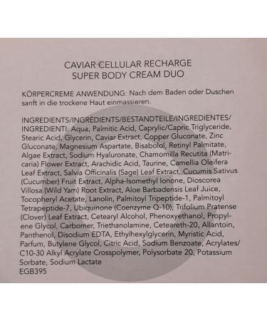 ELIZABETH GRANT CAVIAR Cellular Recharge Super Body Cream 400ml - Hydrating Luxury for All Skin Types - Fast International Shipping - Buy Online on SooperMarket.com