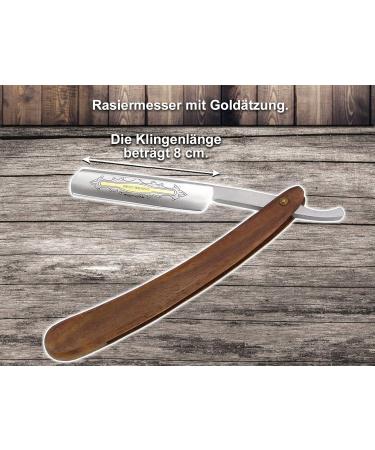 Premium Men's Razor Set from Solingen - Extra Wide Leather Strop Razor & Paste - Perfect Gift Idea - Buy Online on SooperMarket.com