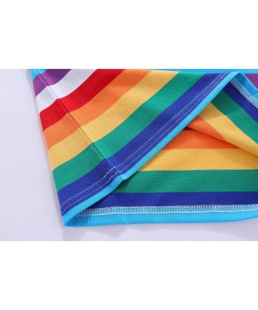 Mud Kingdom Little Boys Rainbow Stripe T-Shirt - Green Sleeveless (6 Years) - Buy Online on SooperMarket.com