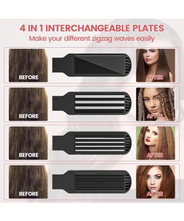 Premium Hair Crimpers & Wavers - Titanium Ceramic Styling Tools for Women | Fast Heating Dual-Voltage Hair Volumizer - Buy Online on SooperMarket.com