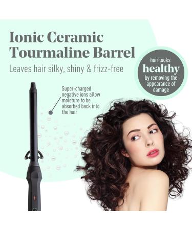 MINT Professional Curling Wand 3/4 Inch - Ideal for Long & Thick Hair | Ionic Ceramic Tourmaline Barrel | Adjustable 230-430 F | Worldwide Shipping Available - Buy Online on SooperMarket.com