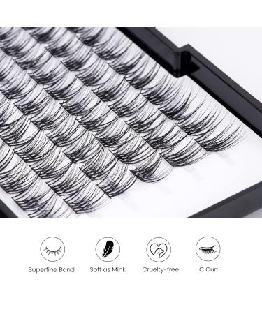 Buy Lankiz 0.07 C Curl Single Eyelashes - 10mm Cluster Lashes 72 PCs DIY Natural Fake Eyelash Extensions for Home Use - Buy Online on SooperMarket.com