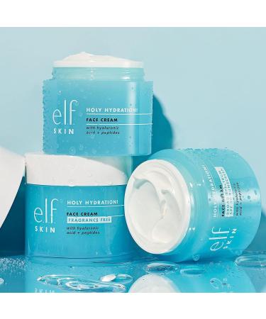 e.l.f. Holy Hydration! Face Cream - Fragrance Free Smooth Non-Greasy Lightweight Nourishing Moisturizes Softens Absorbs Quickly Suitable For All Skin Types 1.76 Oz - Buy Online on SooperMarket.com
