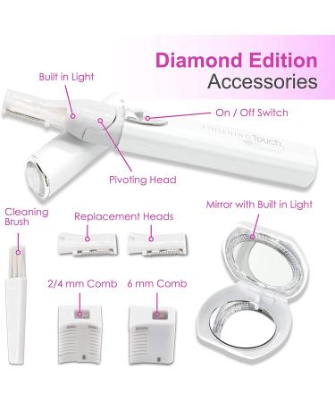 Finishing Touch Diamond Hair Remover with Light-Up Deluxe Mirror - E-Commerce Packaging - Buy Online on SooperMarket.com