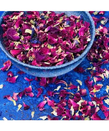 Edible 'Winter Berry' - 50g- Dried Flower Petal Mix - Red Rose White Daisy and Purple Mallow - Food Grade - Culinary - Cake - Bake - Decoration (413) - Buy Online on SooperMarket.com