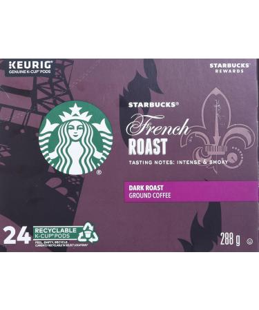 Starbucks French Roast Dark Roast Ground Coffee K-Cup Pods 44 ct Box & French Roast Dark Roast Coffee Single Serve Keurig K-Cup Pods 24 Capsules - Buy Online on SooperMarket.com