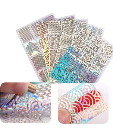 Dokpav 144 Pcs Nail Vinyl Stencils Set - 72 Unique Designs for Nail Art Decoration | DIY Nail Design Tools Decals - 24 Sheets - Buy Online on SooperMarket.com