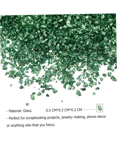 FRCOLOR 1 Glass Chip Manicure Fillers Nail Rhinestones Nail Art Gems Metallic Chips for Nail Arts Bulk Bud Vases Glitter for Resin Irregular Glass Epoxy Fillers Diy Accessories Filling 0.5X0.3cm Green - Buy Online on SooperMarket.com