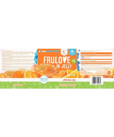 ALLNUTRITION Sugar Free Jam - Frulove Apricot & Orange Jelly - Low Carb & Calorie Spread - Vegan 1000g - Buy Online on SooperMarket.com