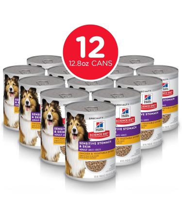 Hill's Science Diet Adult Sensitive Stomach & Skin Dry + Canned Dog Food Bundle 7.03 kg (Pack of 1) Dry | Chicken Meal + Dog Food Chicken - Buy Online on SooperMarket.com