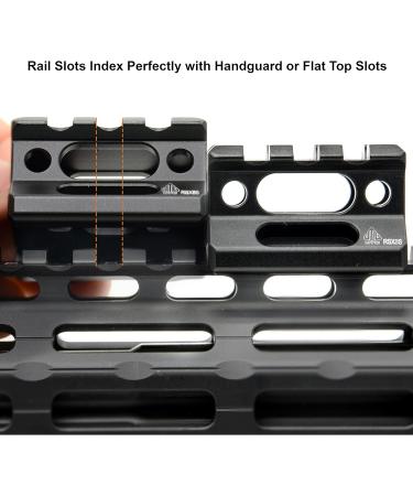 UTG Unisex Super Slim Picatinny Riser Mount - 0.83 Height 3 Slots Black - Ideal for International Shipping - Buy Online on SooperMarket.com