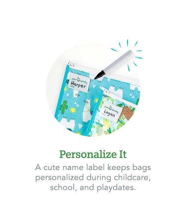 Green Sprouts Reusable Insulated Sandwich Bags - Aqua Llamas (2 Pack) | Eco-Friendly & Safe for 6+ Months - Buy Online on SooperMarket.com