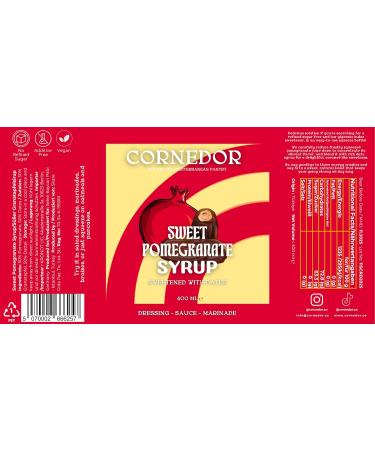 CORNEDOR Pomegranate & Date Syrup 400ml - Sweetened with Dates | No Added Sugar | Dressing Sauce Marinade - Buy Online on SooperMarket.com