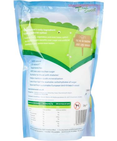 Total Sweet 100% Natural Xylitol 1kg - Pack of 1 | Pure and Healthy Sugar Substitute - Buy Online on SooperMarket.com