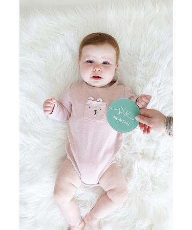 Pearhead Acrylic Monthly Milestone Photo Cards  Gender-Neutral Babys First Year Photo Prop Discs  Pregnancy Journey Milestone Markers  Sage Sage Milestone Discs - Buy Online on SooperMarket.com