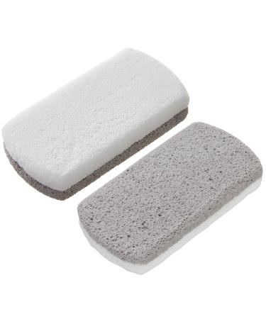 ZenToes Pumice Stones for Feet Hands and Body - Hard Callus Remover Exfoliator and Scrubber to Remove Dead Skin for Home Pedicure - 2 Count (Gray)