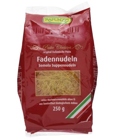 Rapunzel Vermicelli Soup Noodles Semolina Pack of 4 (4 x 250 g) - Organic