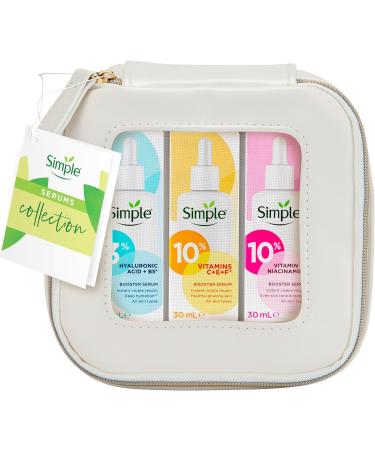 Simple Booster Serum Collection Gift Set With a Small Travel Beauty Bag Face Serums for Her 3 piece - Buy Online on SooperMarket.com