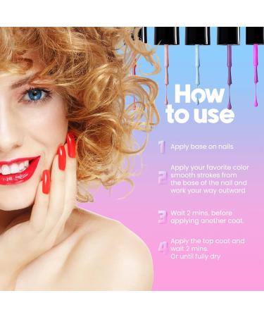 Nicole Miller 16 Color Nail Polish Set | Long Lasting Bright Colors + Base & Top Coats for Women & Teens - Shop Internationally - Buy Online on SooperMarket.com