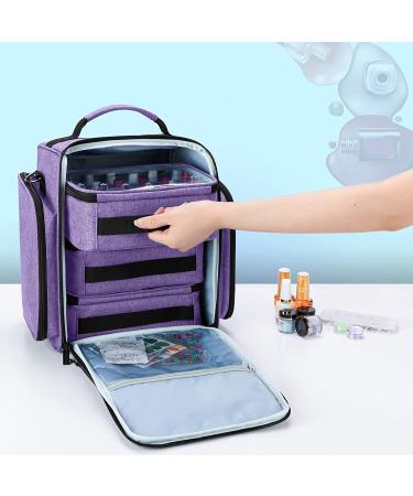 BAFASO Large 72-Bottle Nail Polish Organizer in Purple - Patented Design with 3 Removable Pouches - Buy Online on SooperMarket.com