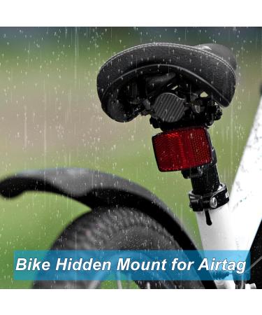 AirTag Bicycle Saddle Mount | Hidden Bike Mount for AirTag | Includes 8 Cable Ties | Compatible with Bicycles & E-Bikes | Black - Buy Online on SooperMarket.com