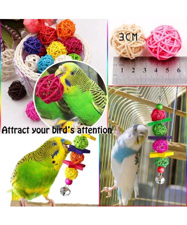 Bird Parakeet Cockatiel Toy Set - 19 Pcs Bird Cage Swing, Hammock, Chewing Toys & Wooden Perches for Conures, Love Birds, Finches, Budgies - Buy Online on SooperMarket.com