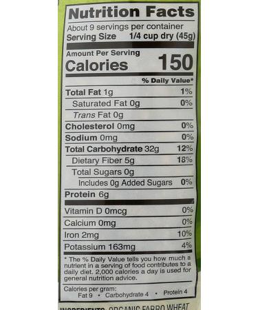 Organic Italian Pearled Farro - 14oz | Nature's Earthly Choice - Buy Online on SooperMarket.com
