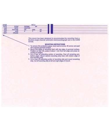 Burdick Part 7909 EKG Mount Paper 100/Bx