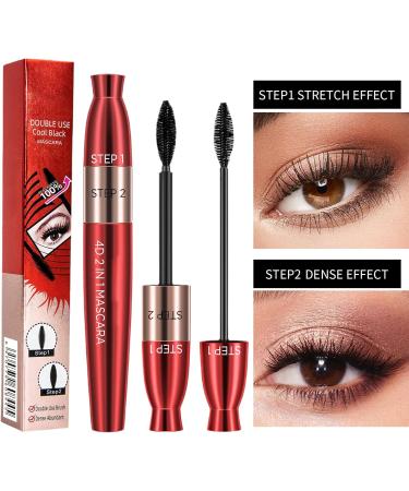 4D Lengthening Curling Mascara 4D Lengthening Curling Mascara 2 In 1 Waterproof 4D Lengthening Curling Mascara for Straight Lashes Waterproof (2pcs) - Buy Online on SooperMarket.com