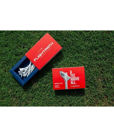 FLIGHTPATH Premium Golf Tees - Enhance Shot Distance & Precision | Durable Plastic Tees | Reduce Ball Spin | USGA Approved - Buy Online on SooperMarket.com