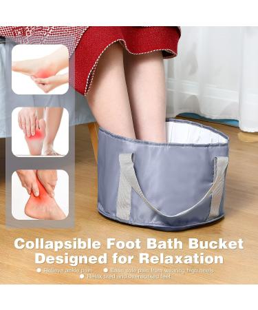 3-Piece Collapsible Foot Soak Tub | Portable & Multifunctional Basin for Camping, Fishing, Hiking | Pedicure Bowl for Spa Travel | 14L Capacity | 3 Colors - Buy Online on SooperMarket.com