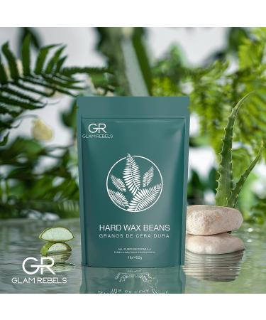 1lb Hard Wax Beads for Hair Removal Sensitive Skin with Pure Aloe - GLAM REBELS - Gentle Hair Removal At Home - Buy Online on SooperMarket.com