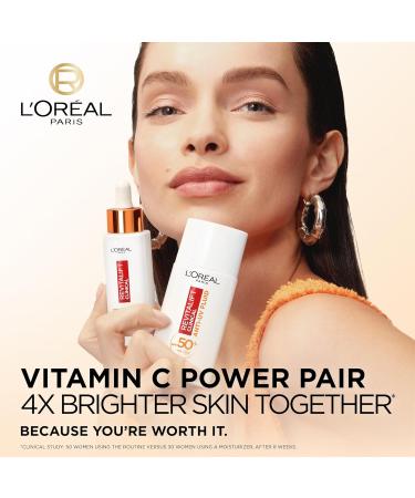 L'Or al Paris Revitalift Clinical 12% Pure Vitamin C Serum (30ml) & SPF 50+ Invisible Fluid (50ml) Duo for Face Antioxidant Protection Brighter Smoother Skin UV Protection - Buy Online on SooperMarket.com