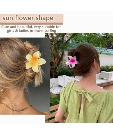 6 Flower Hair Clips - Large Non-Slip Claw Clips for All Hair Types | Perfect Floral Accessories for Women - Buy Online on SooperMarket.com