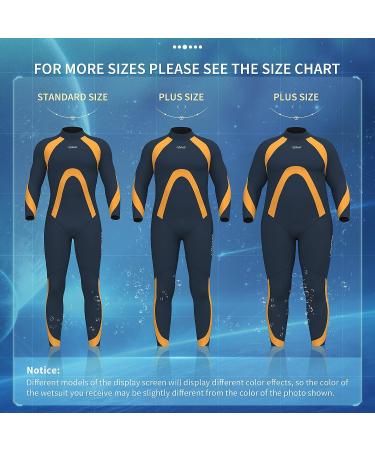 Hevto 3/2mm Neoprene Full Shorty Wetsuit for Women & Men - Keep Warm for Surfing, Swimming, Diving & SUP - M16-Orange Men X-Large - Buy Online on SooperMarket.com