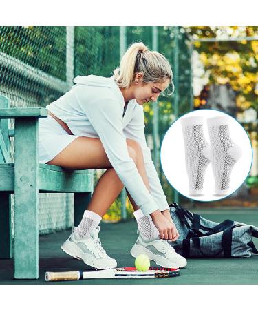 Darryy Compression Socks - 4 Pairs for Men & Women (2 Black 2 White L/XL) | Premium Comfort & Support for All-Day Wear - Buy Online on SooperMarket.com
