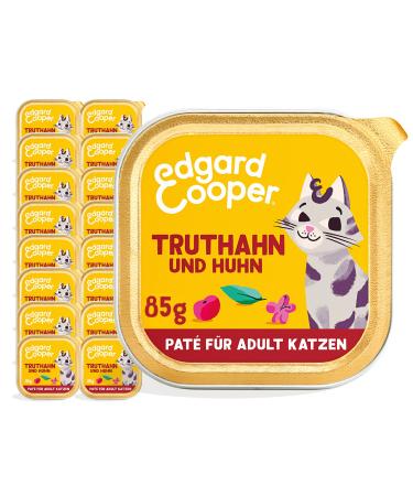 Edgard & Cooper Cat food wet godfather grain -free adult adults Sterilized or active wet food natural pat 85g x 16 turkey & chicken tasty and balanced food turkey/chicken 85 g (16 pack)