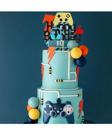 Arthsdite 1Pc Video Game Happy Birthday Cake Topper Video Game Cake Pick Game On Controllers GamePad Cake Decoration for Game Theme Baby Shower Kids Boys Girls Birthday Party Supplies - Buy Online on SooperMarket.com