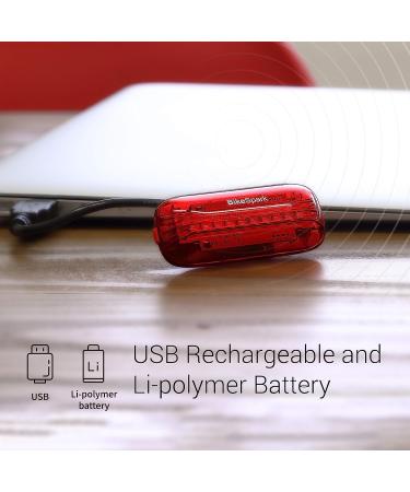 BikeSpark Auto-Sensing Rear Light G3 - 35lm Superbright LED Bike Tail Light - Motion Sensing, USB Rechargeable - IPX5 - Made in Taiwan - Buy Online on SooperMarket.com