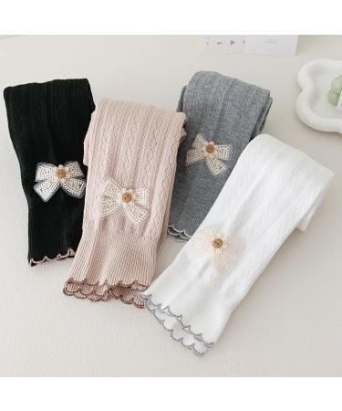 SILKGLORY Girls Leggings 2 Pcs | Tights for Baby Toddler Girls 2-9 Years | Black/Gray/White/Apricot Colors | 4-5 Years Sizes Available - Buy Online on SooperMarket.com