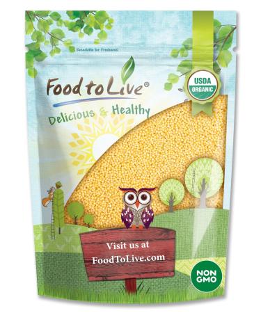 Organic Hulled Millet, 1 Pound  Whole Grain Seeds, Non-GMO, Kosher, Raw, Bulk, Product of the USA 1 Pound (Pack of 1)